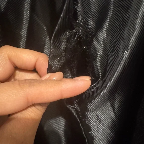 Ralph Lauren faux fur black coat. Women’s Sherpa jacket large L small lining fix - Picture 5 of 11